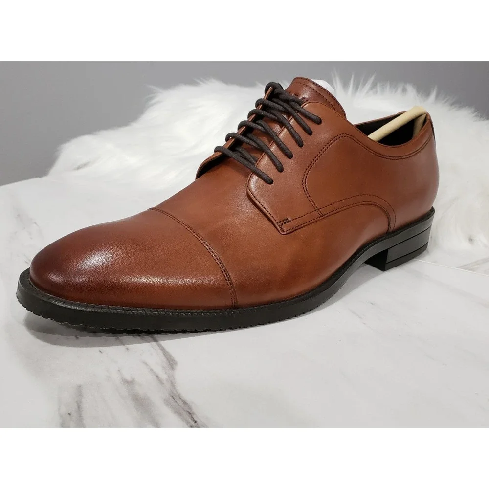 NEW NO BOX SIZE 8 COLE HAAN Cap Toe Oxford Mens Leather British Tan Brown loafer